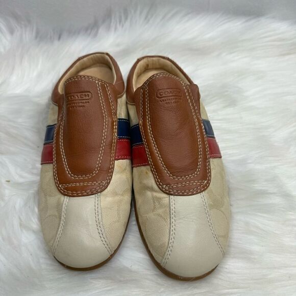 Coach Sienna Leather Canvas Slip On Mule 6 - Picture 5 of 7